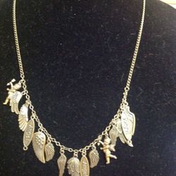 Angel charm necklace