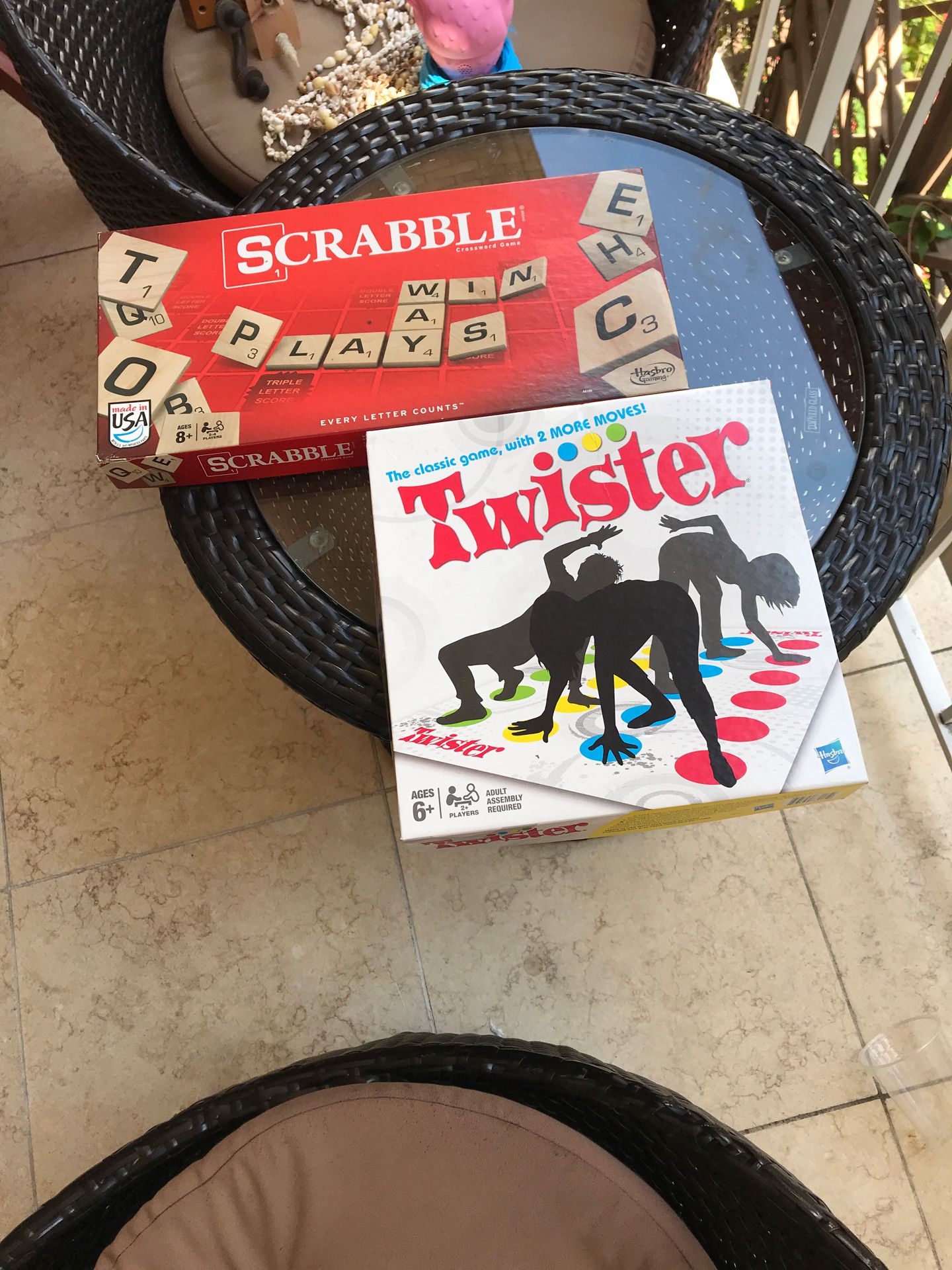 Twister scrabble board game set