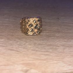 gold nugget ring 