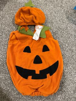6-12 month pottery barn pumpkin costume