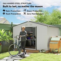 11x9 METAL SHED WITH FOUNDATION KIT