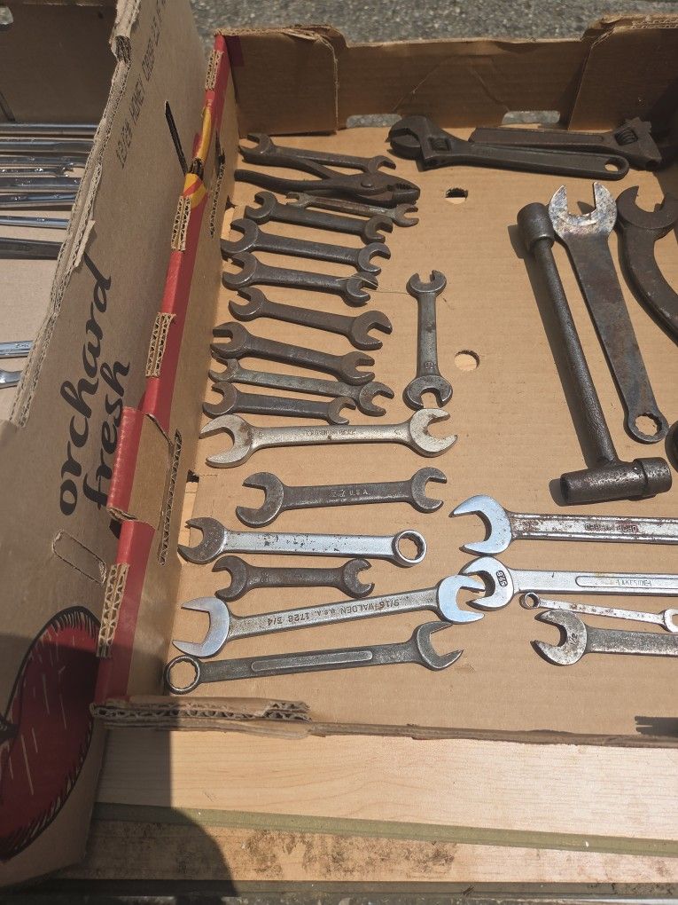 Various older wrenches thirty dollars whole box