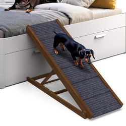 Portable Ramp for Dogs, Folding Dog Ramp for All Breeds - Adjustable Wooden Dog Ramp for Couch