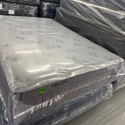 QUEEN SIZE PURPLE LUXE REJUVENATE PLUS PILLOW TOP MATTRESS & BOX SPRING BED SET