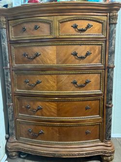 Wooden tall chest drawer / cabinet