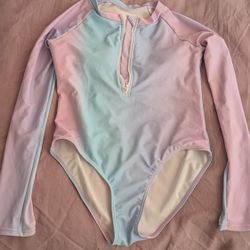 Padres Swimwear Girls Size Small Floral , Size Medium Blue  