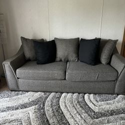 Grey Upholstered Couch Set/Moving Must Go