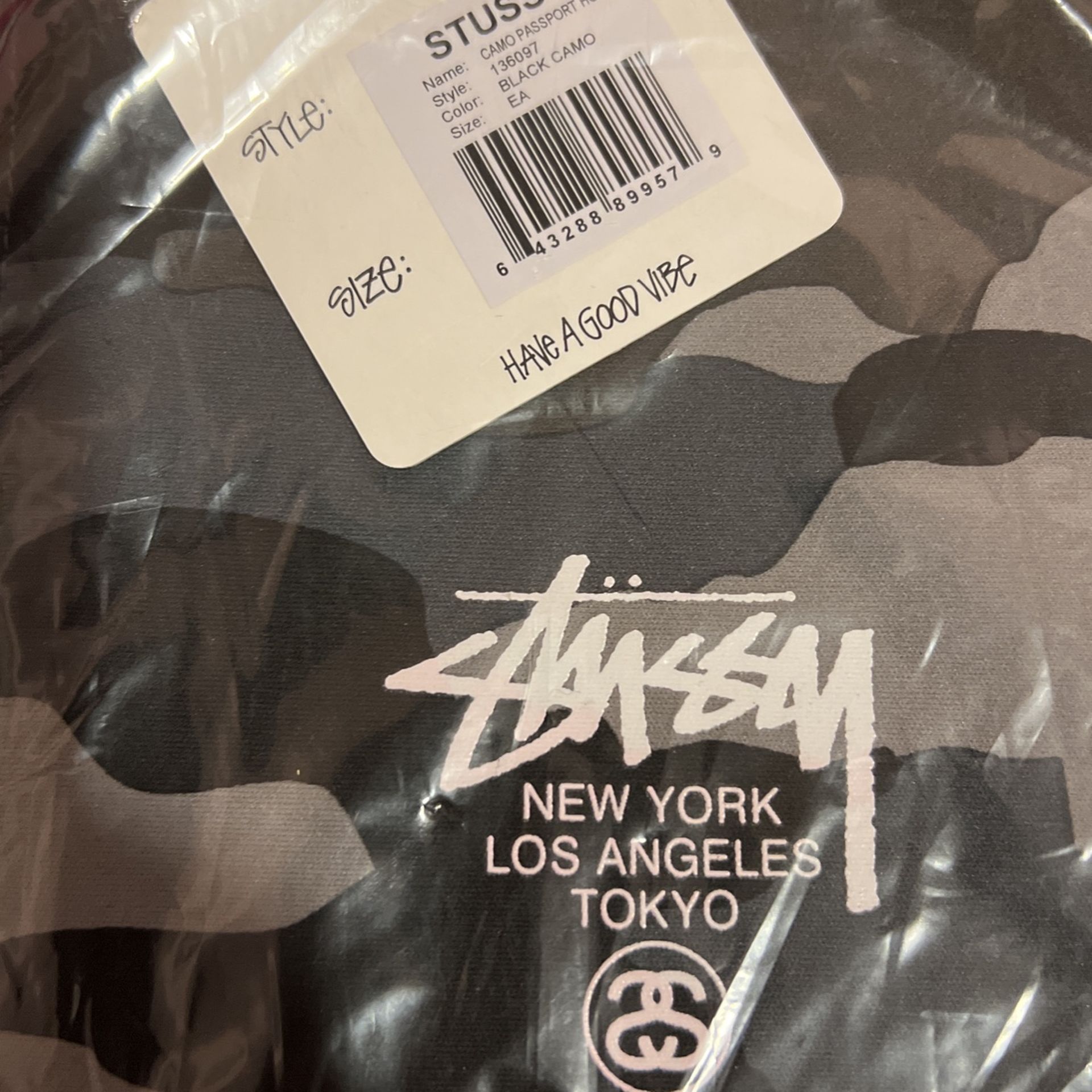 Stussy New Black Camo Passport Holder $40 for Sale in Carson