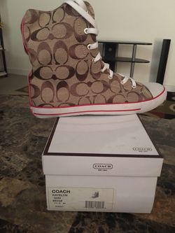 Coach chucks size 11 but runs small will fit size 10 perfect. $20 Check out my profile for other offers