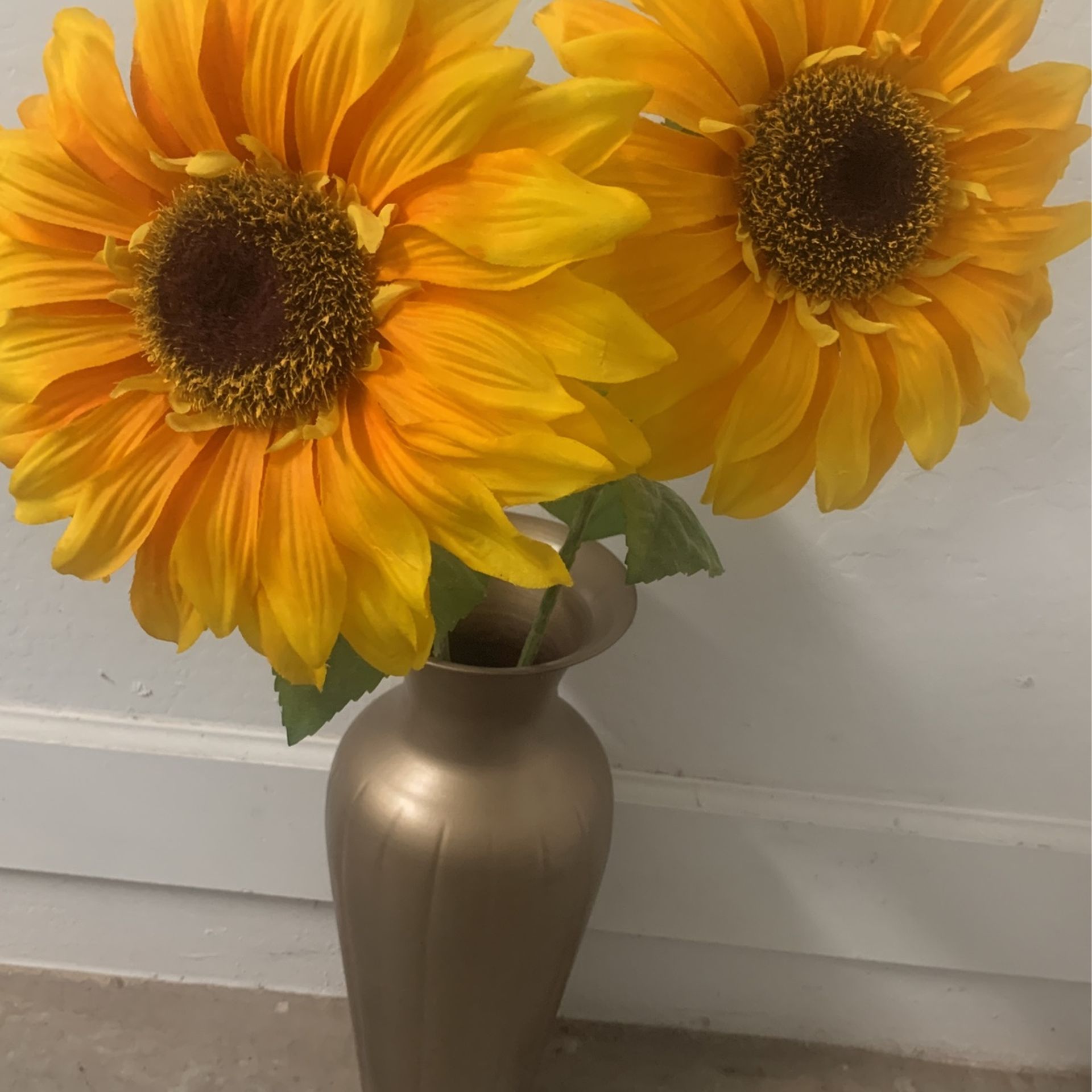 Gold Metal Vase