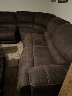 Dark Brown Sectional 