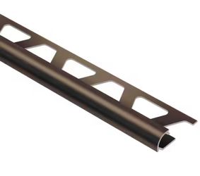 Schluter Rondec Tile Edging Trim Brushed Antique Bronze - NEW 1/2 in x 8 ft, RO125ABGB, Lot Available