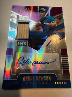 2020 Andre Dawson Panini Absolute baseball bat autograph 06/25 beautiful card