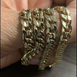 7mm Concave Cuban link Chain Necklace 24 inches 