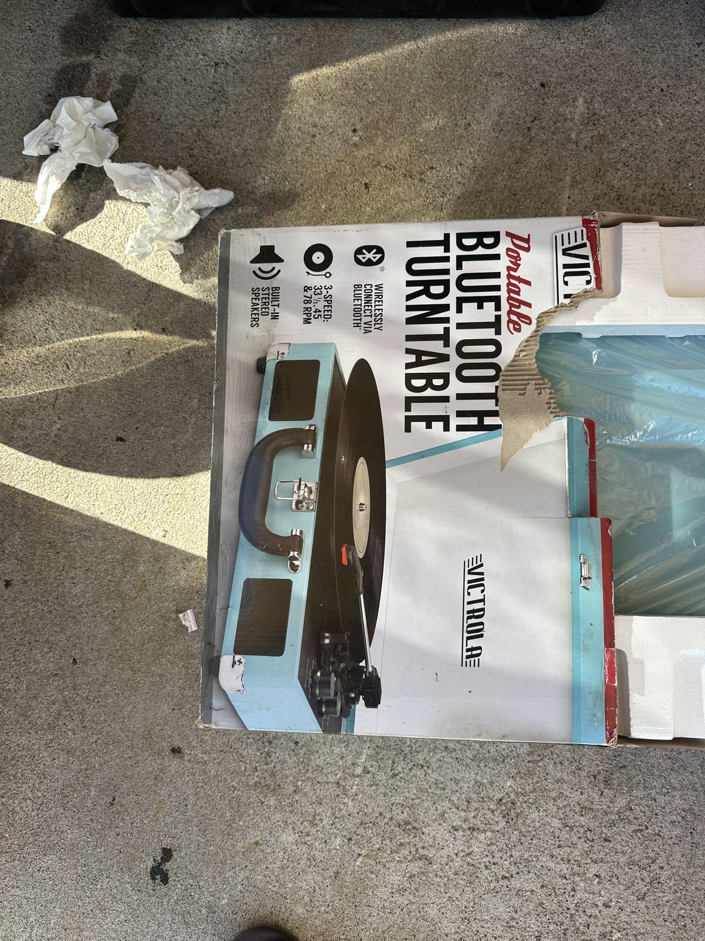 Victrola - Bluetooth Stereo Turntable - Turquoise Used