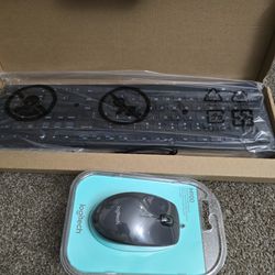 Dell Keyboard and Logitech Mouse (WIRED) - Unused
