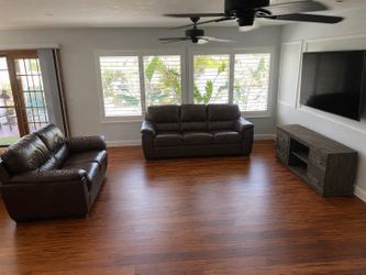 For Sale $350. Brown Sofa set included TV table.