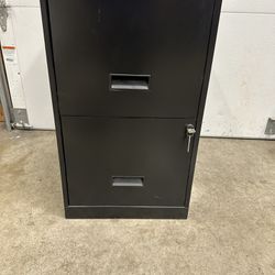 Two Drawer File Cabinet With Locking Bottom Drawer-40.00