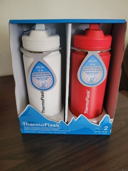 Thermoflask Set of 2 16oz. Stainless Steel