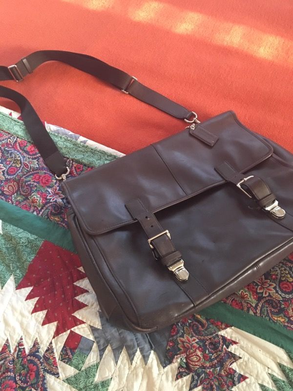 Brown coach briefcase