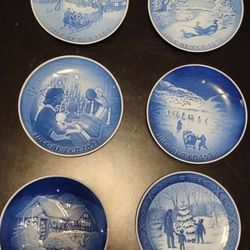 Royal Copenhagen Collectable 7.25" Christmas Plates 1(contact info removed) 1(contact info removed) 1(contact info removed) Set