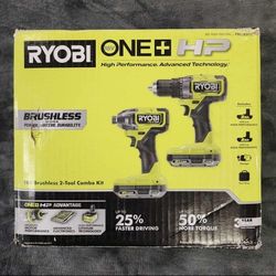 RYOBI ONE+ HP 18V Brushless Cordless 1/2 in. Drill/Driver and Impact Driver Kit w/(2) 2.0 Ah Batteries, Charger, and Bag

$129.99