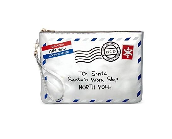 Celebrate Shop Postcard ‘Santa’s Workshop’ Silver Wristlet