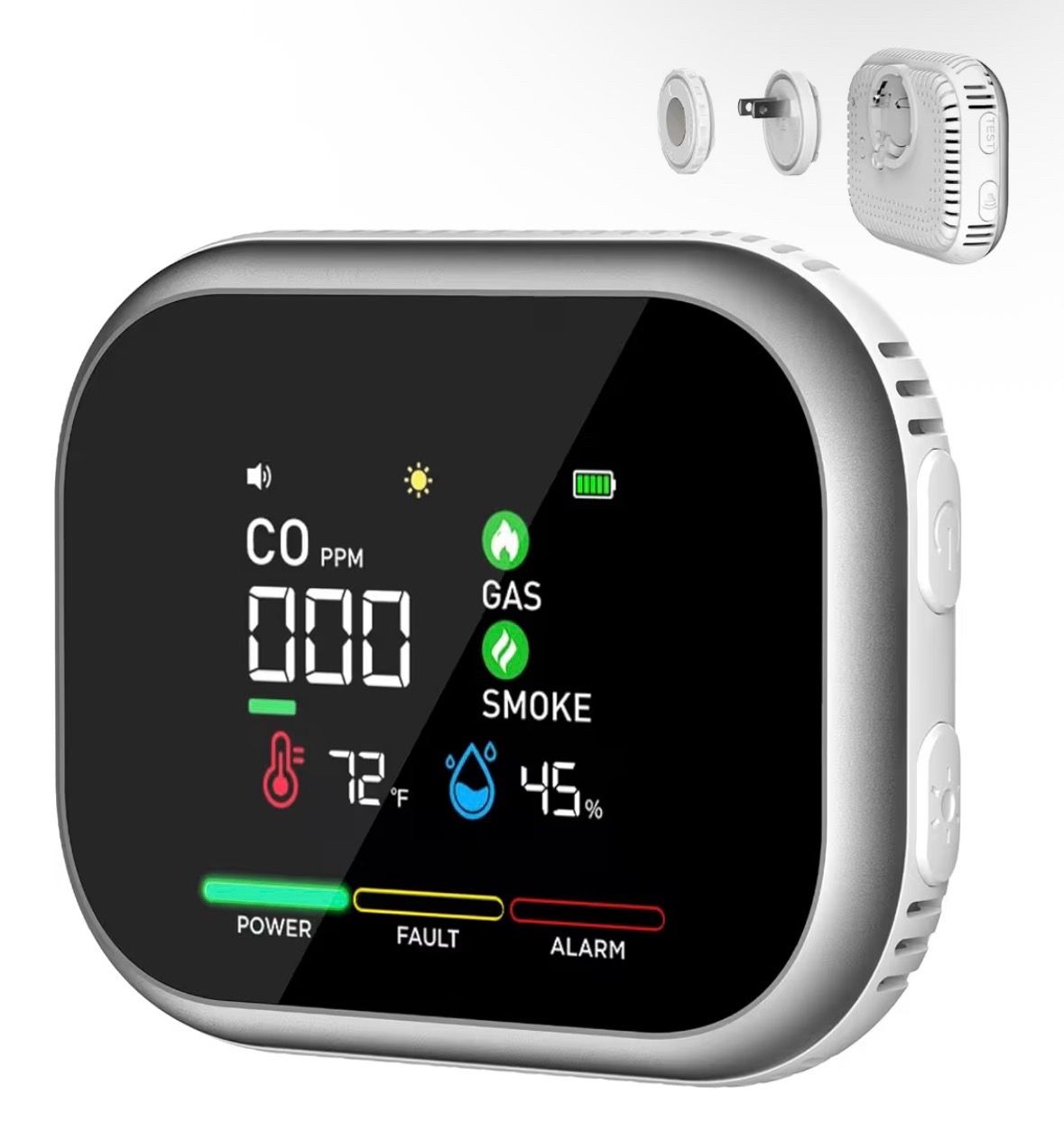 6-in-1 Portable Environmental Detector with HD Display