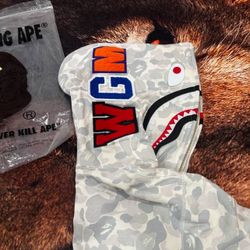 Grey bape hoodie