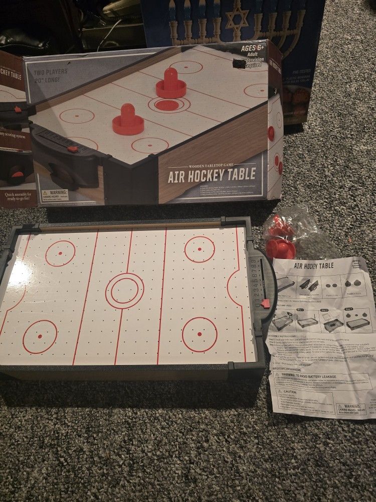 NEW - Open Box Wooden Tabletop Game Air Hockey Table