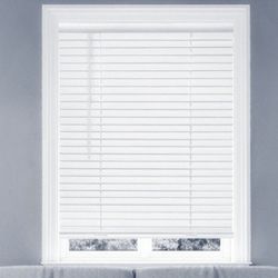 White Faux Wood Blinds / Shades 44"