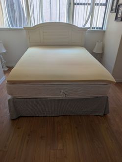 Queen Bedframe and Mattress
