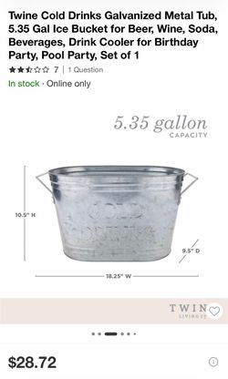 Cold Drinks Metal Bucket
