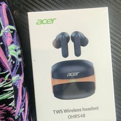 Acer OHR548 Smart Noise Cancelling Earbuds, Wireless Stereo Earphones, Extra Long Battery Life, Universal Fit for Men and Women