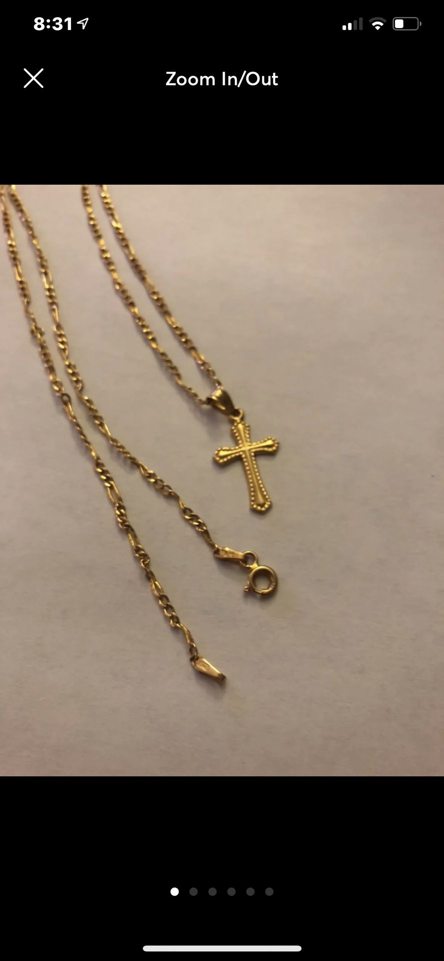 14K Gold Charm And Necklace