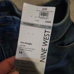 Nine West women mid rise skinny jean 14