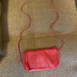Genuine Italian Leather Red Small Purse