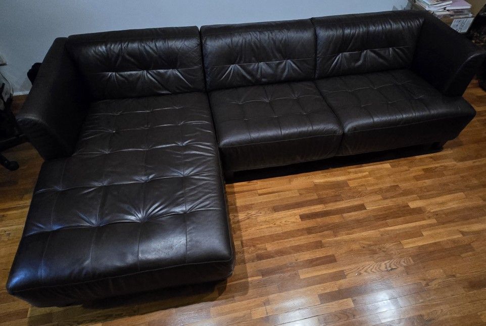 Leather Sectional Sofa - L Shape