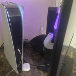 Ps5 With Monitor 120Hz 2 controllers and headset +1tb storage