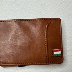 Business Card Case Leather Multifunction Bank Holder Credit Passport Organizer Wallet wallet(Brown)