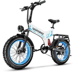 LIKE NEW!! SASIKEIBIKE E7 All-Terrain, full suspension, Folding ebike 30+MPH, & 70 miles Long range
