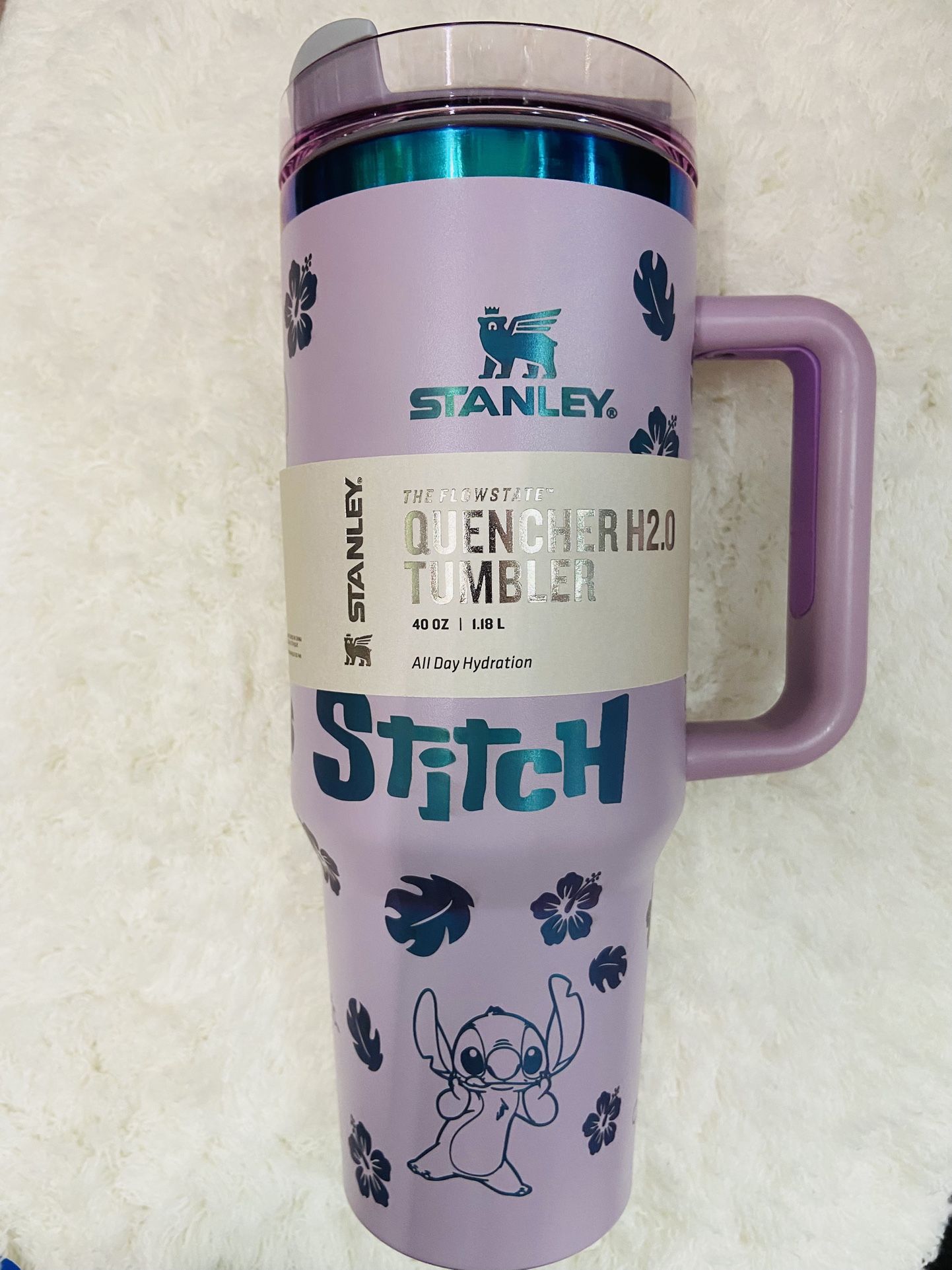 Purple Holographic Stitch Stanley