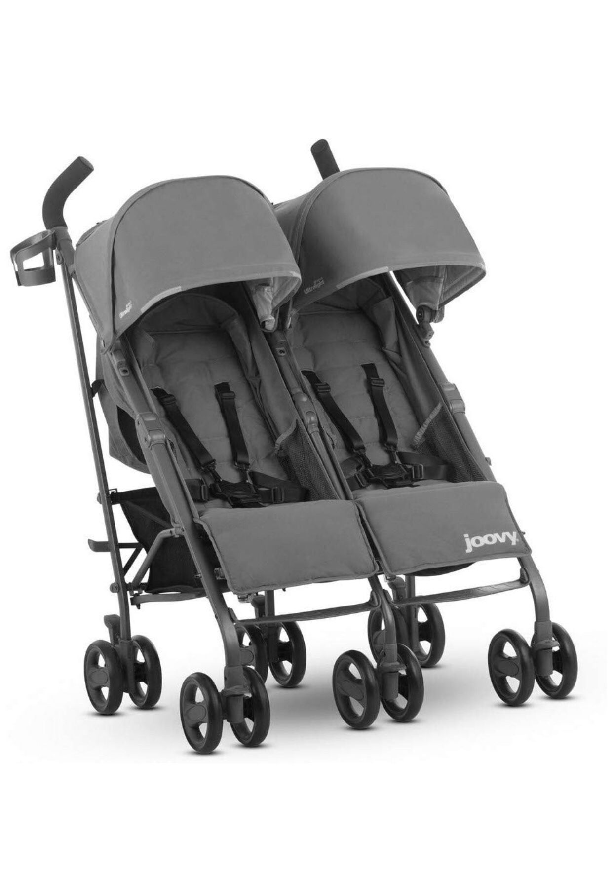 JOOVY Twin Groove Ultralight Umbrella Stroller, Charcoal