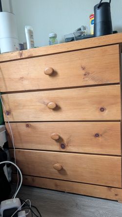 Sanded non laminated fresh wooden dresser