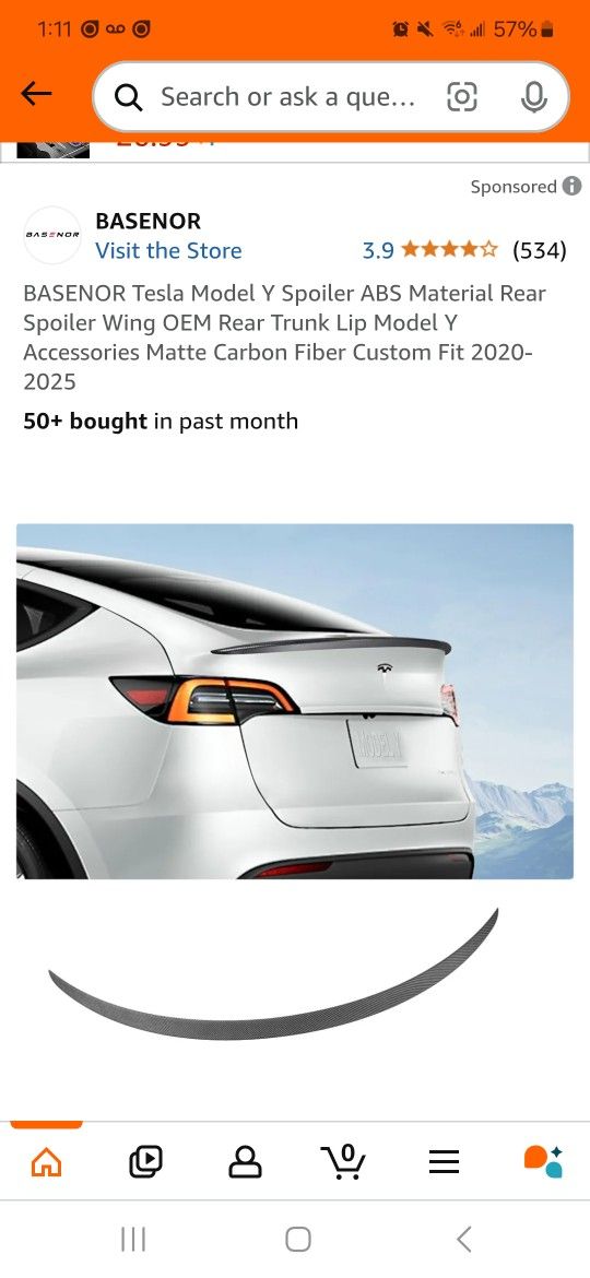 Brand New Spoiler Fit 2020-2025 Tesla Model Y