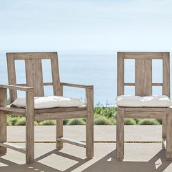 Pottery Barn Indio eucalyptus dining chairs