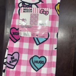 Hello kitty valentines blanket