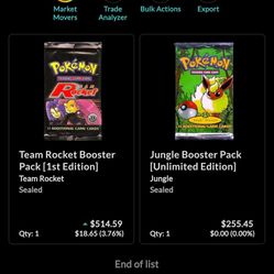 Vintage Pokemon  Booster Packs