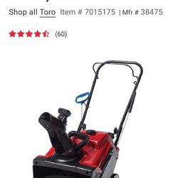 Snow Blower Toro Gas 518 !!