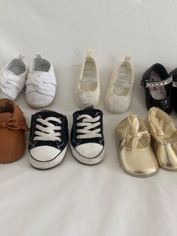 Baby Shoes Lot of 8 Pairs: 0-12M